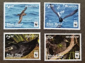 *FREE SHIP Niuafo'ou WWF Black Petrel Birds 2016 Wildlife Fauna (stamp) MNH