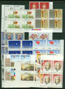 EDW1949SELL : IRELAND Beautiful collection of ALL DIFF VFMNH Blks of 4 Cat $1835