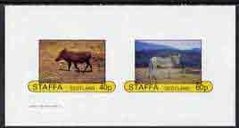 Staffa 1982 Animals imperf set of 2 (40p Wild Boar & ...