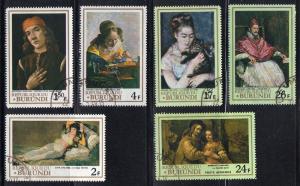 Burundi 233-35; C59-61 - Cto - Paintings (cv $1.50)