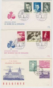 BELGIUM 11 SEMI POSTAL UNADDRESSED CACHET COVERS + SOUVENIR FOLDER 4 SCANS