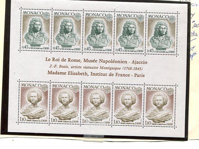 Monaco 1974 Europa mini sheet   Mint VF NH