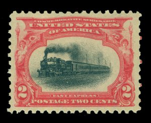 US 1901 Pan-American Exposition - TRAIN  2c carmine  Scott 295 mint MNH  XF