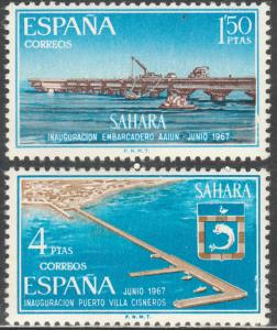 SPANISH SAHARA 177-178, MODERNIZATION OF PORT INSTALLATIONS. MNH VF. (75)