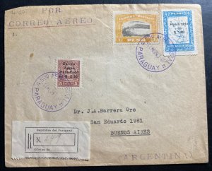 1929 Paraguay Early Early Airmail Cover To Buenos Aires Argentina
