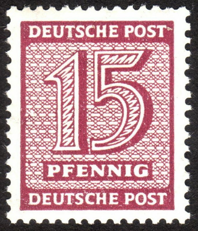 1945, Germany West Saxony 15pfg, MNH, Mi 133