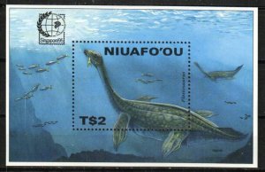 Tonga-Tin Can Island Stamp 182  - Plesiosaurus