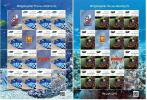 Poland 2014 MNH Stamps Mini Sheet Scott 4139-4146 Fish