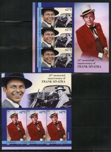 LIBERIA 2023 25th MEMORIAL OF FRANK SINATRA SOUVENIR SHEET SET  MINT NH