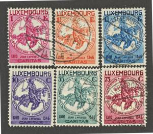 1934 Luxembourg Scott B60-B65 Used (Catalog Value $160.00)