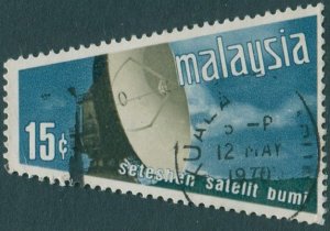 Malaysia 1970 SG61 15c Satellite Earth Station FU