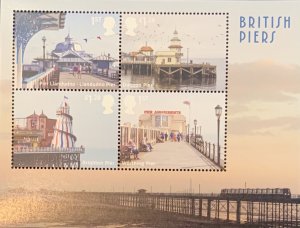 GREAT BRITAIN MINIATURE SHEET 2014 BRITISH PIERS SGMS3641  MNH