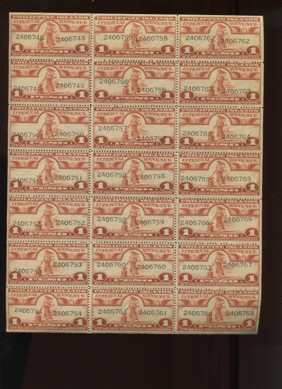 LOT OF 12 Philippines PI W-614//W-625 Perf 10 REVENUE MINT SHEETS NH CV $290++