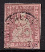 Switzerland #33, used, CV $350.00