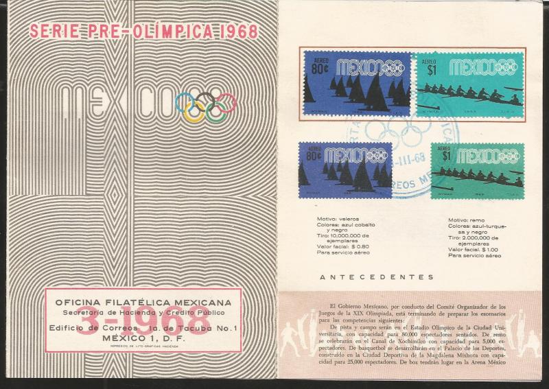 A) 1968 MEXICO, PRE-OLIMPICAL SERIES, GAMES OF THE XIX OLYMPIC, OLYMPIC SPORTS,