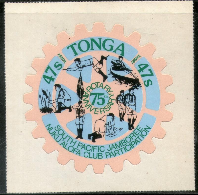 Tonga 1980 47s Boy Scout Jamboree Rotary International Sc C292 Odd Shaped MNH...