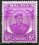 Malaya Johore; 1952: Sc. # 134; MH Single Stamp