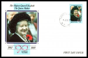 Sierra Leone 1253-1255 Queen Mother Set of Three U/A FDC