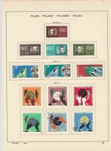 poland 1963 reptiles & space + other stamps page ref 17263