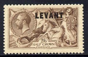 British Levant 1921 LEVANT opt on KG5 2s6d brown Seahorse...