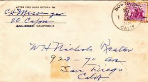 United States California Bostonia 1934 4c-bar  1894-1958  3c N.R.A.