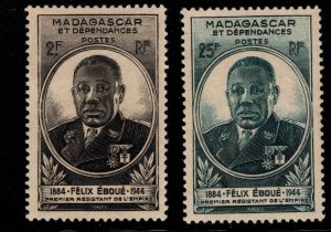 Madagascar Malagasy Scott 259-260 MH* Eboue set 1945