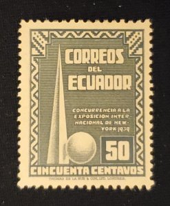 Ecuador 385, 1939 Golden Gate Expo, MH