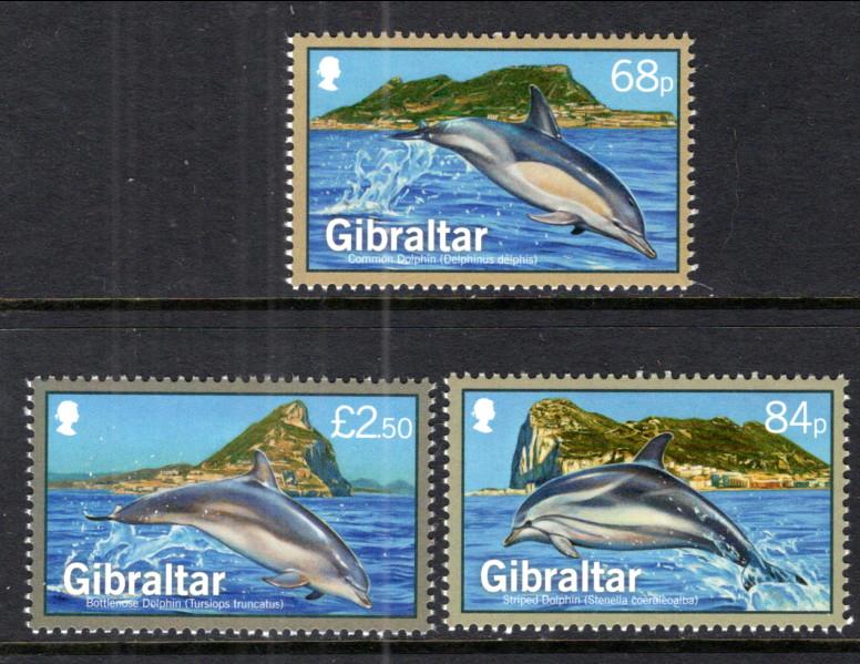 Gibraltar 1455-1457 Dolphins MNH VF