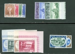 Vatican City 1957 Compete MNH Year Set