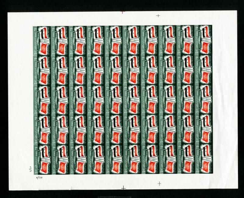 Yemen Stamps Sc# 94 Full Sheet of 50 Imperf xf of nh Rare