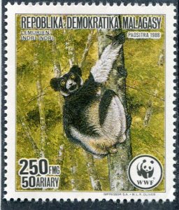 Malagasy 1998 WWF PRIMATE LEMUR 1 value Perforated Mint (NH) Scott#836