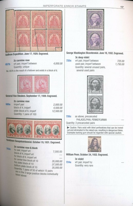 Scott Catalogue of Errors on US Postage Stamps - 18th Edition Book / Price Guide 