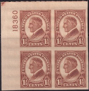 #631 Mint OG, VF, Plate number block of 4 (CV $75) (CV $2 - ID42531) - Joseph...