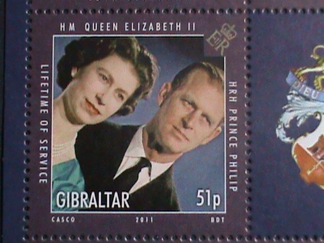 ​GIBRALTAR-2011 SC# 1267-72 SERVICE OF QUEEN   MNH S/S SCV.$18