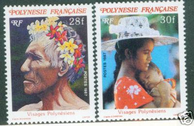 French Polynesia Scott 452 and 453 MNH** short set