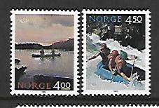 NORWAY, 1036-1037, MINT HINGED, RAFTING