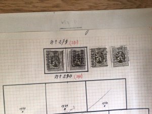 Belgium vintage pre cancel study stamps page folded  Ref 58151 