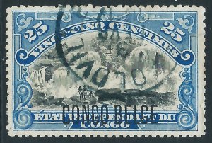 Belgian Congo, Sc #34, 25c Used