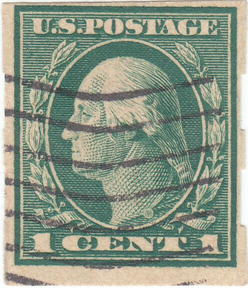 Scott #481 - 1c Green - Washington - imperf - Used