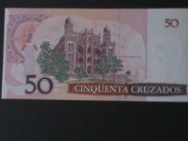 ​BRAZIL-1986-CENTRAL BANK $50 CRUZEIROS UNCIR-VF- WE SHIP TO WORLDWIDE