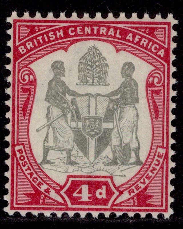 NYASALAND - BCA QV SG45, 4d black & carmine, NH MINT.