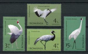 Romania 2018 MNH Cranes Migratory Birds Japanese Crane 4v Set Stamps