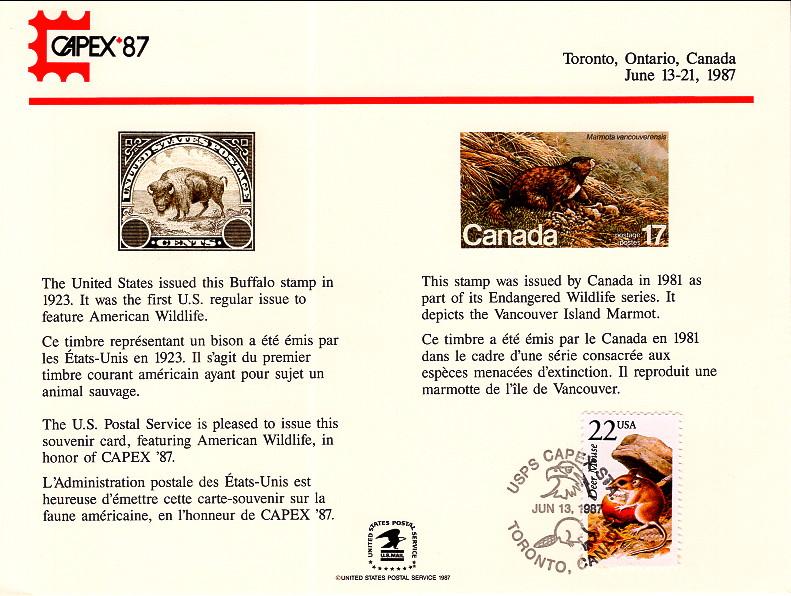 US SC117 Capex Souvenir Card Cancel