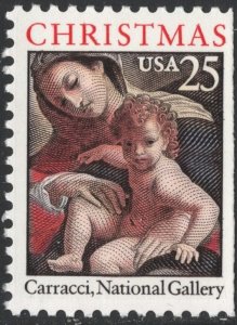 SC#2427 25¢ Madonna & Child Booklet Single (1989) MNH