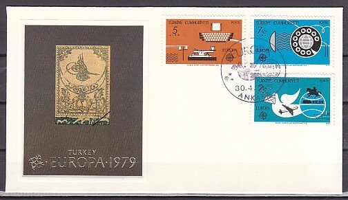 Turkey, Scott cat. 2109-2111. Europa-Communications. First day cover. ^