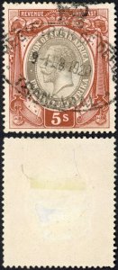 South Africa BF8 5/- Red-brown and Grey-brown