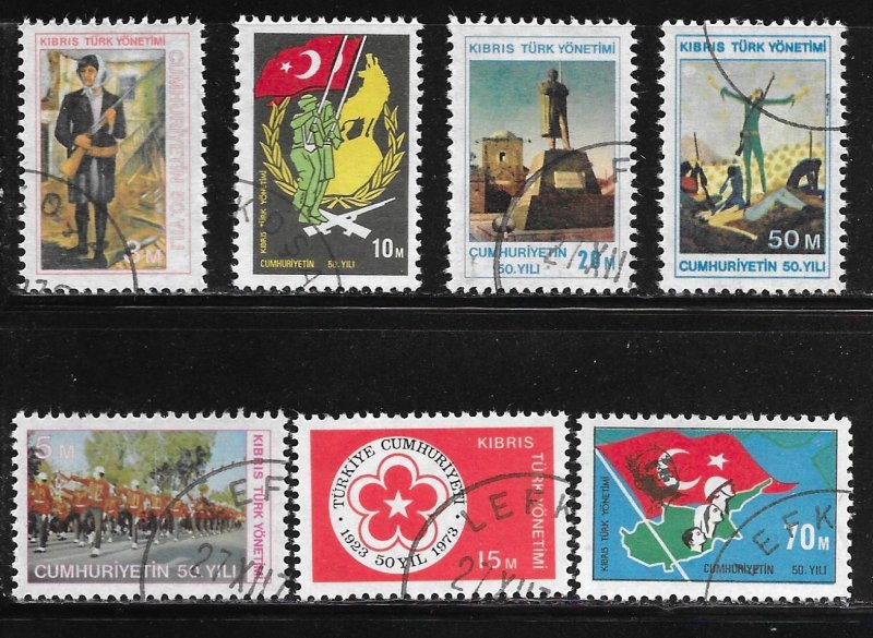 Turkish Northern Cyprus 1-7: Images of Turkey and Cyprus, CTO, F-VF