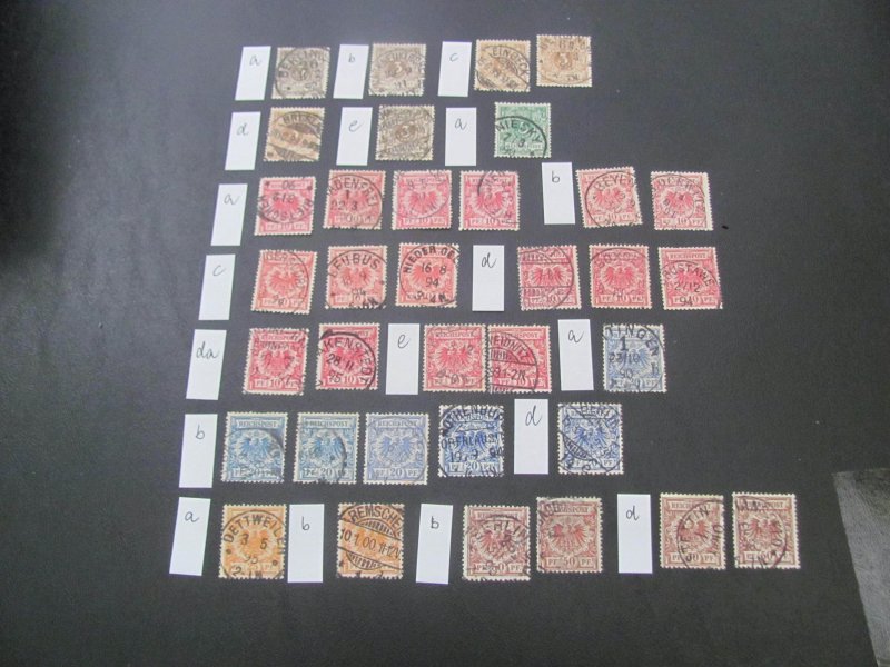 Germany 1889 USED MI.  45-50 SET + MANY VARITIES XF   (138)