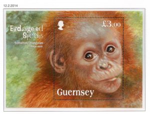 Guernsey 2014 Endangered Species Mini Sheet SGMS1503 Unmounted Mint