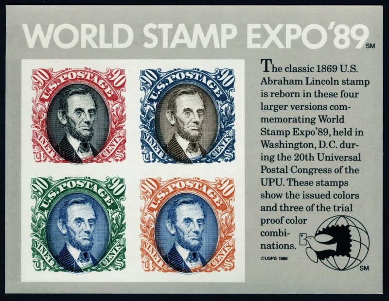 U.S. #2433A MNH Souvenir Sheet (World Stamp Expo '89)